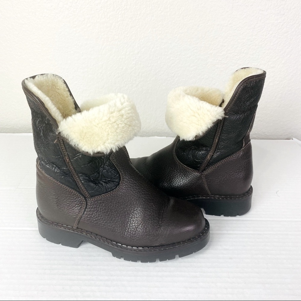 Pajar Shearling lined Brown Leather Winter Boots